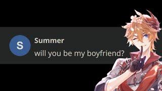 Genshin Impact boys react to will you be my boyfriend?  Character AI