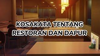 Kosakata Bahasa Jepang  Benda-Benda yang Ada di Restoran dan Dapur