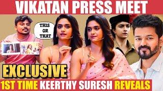 Keerthy Sureshs Reply On Negativity and Rumours..  Vikatan Press Meet  Raghu Thatha