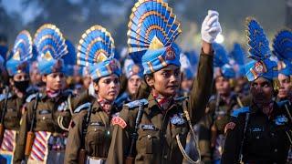 CRPF contingent Rehersal for 26 January parade in Kartavya path