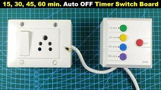 Auto 15 30 45 60 Mins OFF Timer Switch Board for Water Motor Pump @ElectricalTechnician