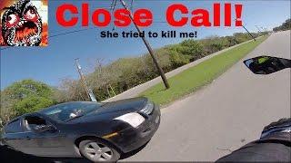 San Antonio MotoVlogger almost gets hit by car - Close call #1