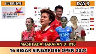 LAWAN MUDAH JADWAL 16 BESAR SINGAPORE OPEN 2024 DAY 3START 09.00 WIB #singaporeopen2024