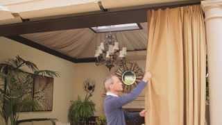 How to Hang Curtains Outdoors  eHow