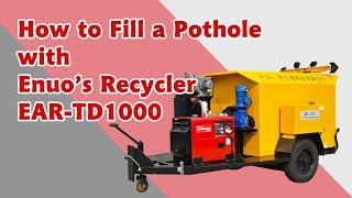 How to fill a pothole with hot mix asphalt recycler EAR-TD1000