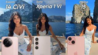 Xiaomi 14 Civi Vs Sony Xperia 1 VI Vs iPhone 15 Camera Comparison