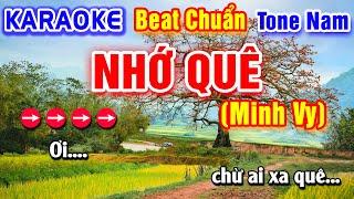 Nhớ Quê Minh Vy Karaoke Beat Chuẩn Tone Nam - Hà My Karaoke
