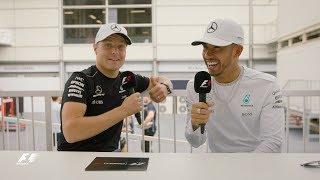 Mercedes Lewis Hamilton & Valtteri Bottas  F1 Grill the Grid