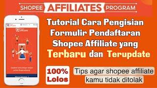 CARA DAFTAR SHOPEE AFFILIATES PROGRAM TERBARU  100% BERHASIL DAN DISETUJUI