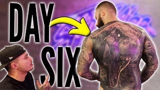 54+ HOURS OF PAIN ON MY FULL BACK TATTOO Day 24 ️