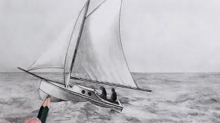 How to Draw a Sailboat for Beginners Narrated Step-by-Step