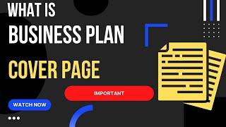 What is a business plan cover page and Why its Important? UNCLE STORE