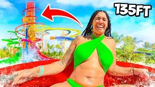 SHE CRIED GOING ON THE BIGGEST WATER SLIDE IN THE WORLD