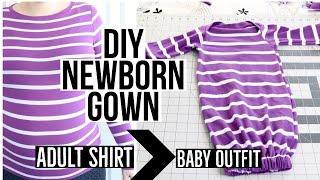 SEW A BABY GOWN  sew with me- simple tutorial