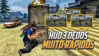 OS BRABOS TOP 4 MELHORES HUD 3 DEDOS FREE FIRE HUD COMPLETO