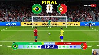 BRAZIL vs PORTUGAL - Penalty Shootout - FIFA World Cup 2026  Ronaldo vs Vinicius  PES Gameplay