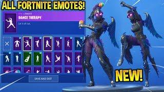 *NEW* RAVAGE Raven Female SKIN SHOWCASE WITH ALL FORTNITE DANCES & EMOTES