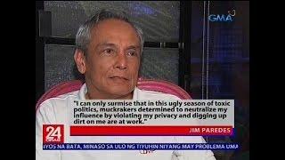 24 Oras Jim Paredes admits leaked sex video was real