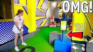 Mind-Blowing ONE OF A KIND Themed Mini Golf Course - Crazy Hole in One