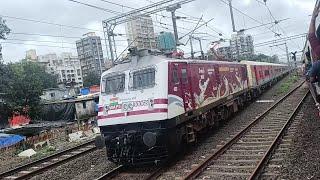 RANAKPUR EXPRESS  ACCELERATING AFTER DEPARTURE FROM BORIVALI  WESTERN RAILWAYS