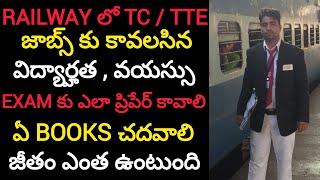 Railway TC TTE Recruitment Telugu 2024  RRB Railway Ticket Collector Jobs