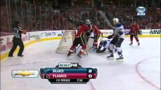 NHL Blues @ Flames SAVE OF THE YEAR - Jake Allen Unbelievable Stick Save - 21513