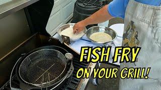 Frying fish the EASY WAY ON A GRILL