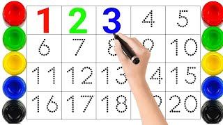 Count 1234  Numbers  Counting  1-20  123  One two three  Preschool Learning Video