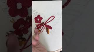 chain stitch #embroidery  #handembroidery  #shorts