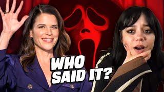 SCREAM 2022 Cast Plays WHO SAID IT Sidney Gale or Dewey?  Neve Campbell Jenna Ortega