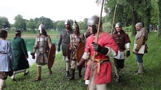 Con 160 figuranti rivive a Romans la battaglia campale dellElba fra romani e longobardi