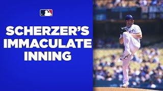 9 pitches 3 strikeouts Max Scherzer delivers an immaculate inning against the Padres