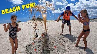 Beach Fun for Kids  Building a Sand Castle with Handyman Hal