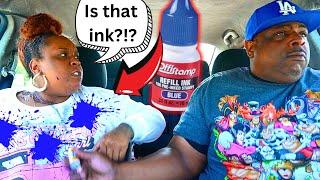 POURING A ENTIRE BOTTLE OF INK ON MY FIANCEE PRANK  MUST WATCH *HILARIOUS REACTION*