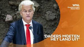 Geert Wilders wil spoeddebat na geweld in Amsterdam Daders het land uit