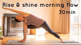 Rise & shine morning yoga flow  30minute  energising  whole body