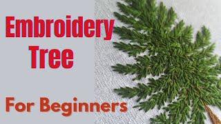 Embroidery Tree for Beginners  Learn to Draw and Embroidery a Tree  Greenart Stitchery 