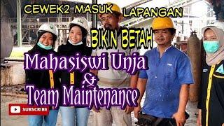 Mahasiswi Unja dan Team Maintenance PMKS PT. MJSL