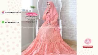 Jual Hijab & Gamis Brokat Syari Pesta WA +62 831-0413-1538  GAMIS LEBARAN