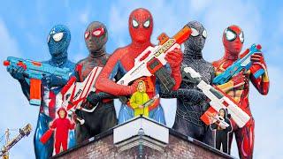 SUPERHEROs Story 2  Hey Spider-Man  Go To Trainning Nerf Gun   Funny Action Real Life 