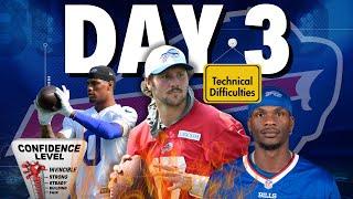 DAY 3 recap of BILLS camp Josh Allens HOT START and the defense FINISHES STRONG