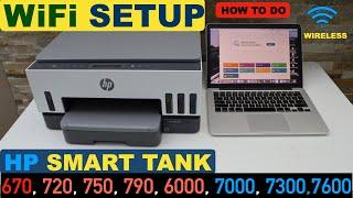 HP Smart Tank 670 720 750 790 6000 7000 7300 7600 WiFi Setup  Wireless Setup  HP Printers.