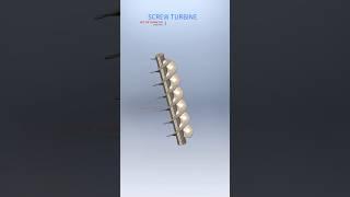 Screw turbine designed in #solidworks #3ddesign #3d #cad #3dmodeling #cadwork #solidworks3d shorts