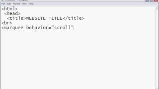 how to make Scrolling Text html code