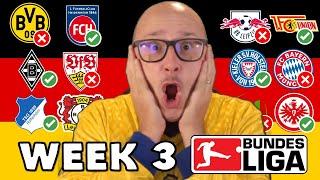 202425 BUNDESLIGA PREDICTIONS - WEEK #3