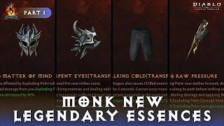 Diablo Immortal - Monk New Inferno III Legendary Essences  Part 1