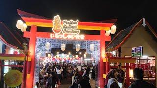 Suasana Festival Kuliner Bandung Summarecon Mall di malam hari#explorebandung