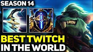 RANK 1 BEST TWITCH IN SEASON 14 - AMAZING GAMEPLAY  League of Legends