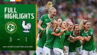 HIGHLIGHTS  Ireland WNT 3-1 France WNT  UEFA Womens Euro 2025 Qualifier