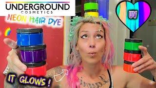 UNDERGROUND COSMETICS NEON UV HAIR DYE RAINBOW HAIR COLORS 